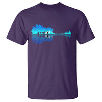 Guitar Lake Shadow T Shirt Acoustic Guitarist Musician Nature Lover - Wonder Print Shop