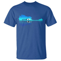 Guitar Lake Shadow T Shirt Acoustic Guitarist Musician Nature Lover - Wonder Print Shop