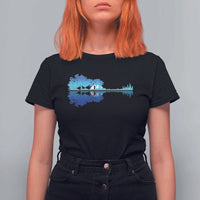 Guitar Lake Shadow T Shirt For Women Acoustic Guitarist Musician Nature Lover - Wonder Print Shop