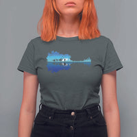 Guitar Lake Shadow T Shirt For Women Acoustic Guitarist Musician Nature Lover - Wonder Print Shop