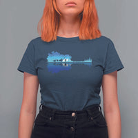 Guitar Lake Shadow T Shirt For Women Acoustic Guitarist Musician Nature Lover - Wonder Print Shop