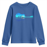 Guitar Lake Shadow Youth Sweatshirt Acoustic Guitarist Musician Nature Lover - Wonder Print Shop