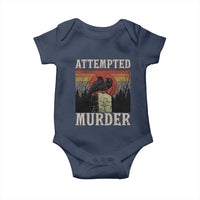 Funny Literary Baby Onesie Attempted Murder Two Crows Bird on Branch - Wonder Print Shop