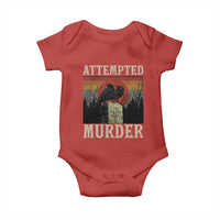 Funny Literary Baby Onesie Attempted Murder Two Crows Bird on Branch - Wonder Print Shop