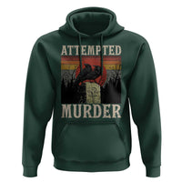 Funny Literary Hoodie Attempted Murder Two Crows Bird on Branch - Wonder Print Shop