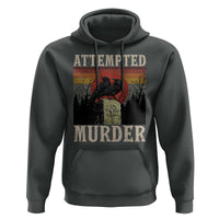 Funny Literary Hoodie Attempted Murder Two Crows Bird on Branch - Wonder Print Shop