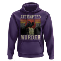 Funny Literary Hoodie Attempted Murder Two Crows Bird on Branch - Wonder Print Shop