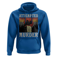 Funny Literary Hoodie Attempted Murder Two Crows Bird on Branch - Wonder Print Shop
