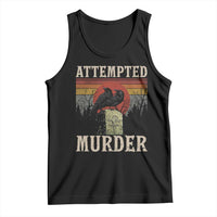 Funny Literary Tank Top Attempted Murder Two Crows Bird on Branch - Wonder Print Shop