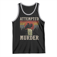 Funny Literary Tank Top Attempted Murder Two Crows Bird on Branch - Wonder Print Shop