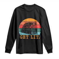 Book Lover Long Sleeve Shirt Get Lit Literature Reading - Wonder Print Shop