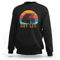 Book Lover Sweatshirt Get Lit Literature Reading - Wonder Print Shop