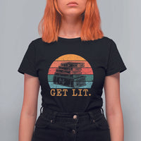 Book Lover T Shirt For Women Get Lit Literature Reading - Wonder Print Shop