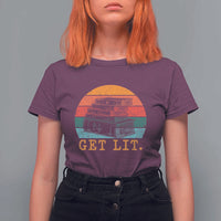 Book Lover T Shirt For Women Get Lit Literature Reading - Wonder Print Shop