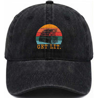 Book Lover Washed Cotton Baseball Cap Get Lit Literature Reading