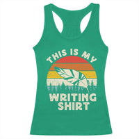 Funny Writer Racerback Tank Top This is My Writing Shirt Authors Poets Literature - Wonder Print Shop