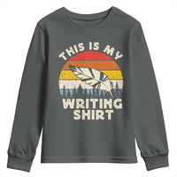 Funny Writer Youth Sweatshirt This is My Writing Shirt Authors Poets Literature - Wonder Print Shop