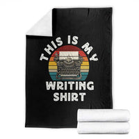 Funny Typewriter Throw Blanket This is My Writing Shirt - Wonder Print Shop