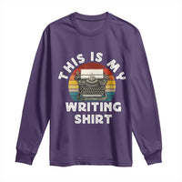 Funny Typewriter Long Sleeve Shirt This is My Writing Shirt - Wonder Print Shop
