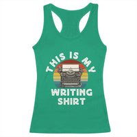 Funny Typewriter Racerback Tank Top This is My Writing Shirt - Wonder Print Shop