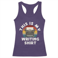 Funny Typewriter Racerback Tank Top This is My Writing Shirt - Wonder Print Shop