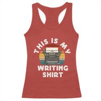 Funny Typewriter Racerback Tank Top This is My Writing Shirt - Wonder Print Shop