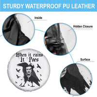 Funny Edgar Allan Poe Spare Tire Cover When It Rains It Poes - Wonder Print Shop