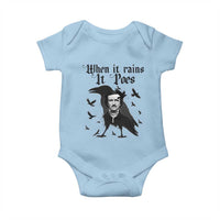 Funny Edgar Allan Poe Baby Onesie When It Rains It Poes - Wonder Print Shop