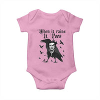 Funny Edgar Allan Poe Baby Onesie When It Rains It Poes - Wonder Print Shop