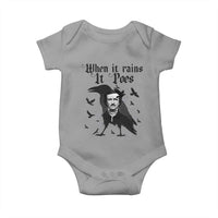 Funny Edgar Allan Poe Baby Onesie When It Rains It Poes - Wonder Print Shop