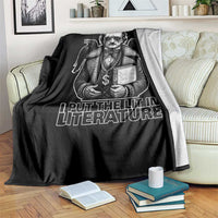 Funny Edgar Allan Poe Throw Blanket I Put The Lit In Literature - Wonder Print Shop