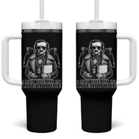 Funny Edgar Allan Poe Tumbler With Handle I Put The Lit In Literature