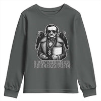 Funny Edgar Allan Poe Youth Sweatshirt I Put The Lit In Literature - Wonder Print Shop