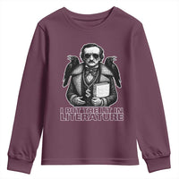 Funny Edgar Allan Poe Youth Sweatshirt I Put The Lit In Literature - Wonder Print Shop