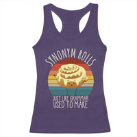 Funny English Grammar Racerback Tank Top Synonym Rolls Just Like Grammar Used To Make - Wonder Print Shop