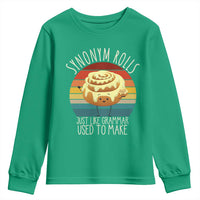Funny English Grammar Youth Sweatshirt Synonym Rolls Just Like Grammar Used To Make - Wonder Print Shop