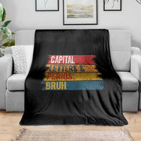 Funny English ELA Teacher Throw Blanket Capital Letters And Periods Bruh - Wonder Print Shop