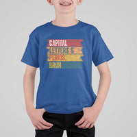Funny English ELA Teacher T Shirt For Kid Capital Letters And Periods Bruh - Wonder Print Shop