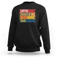 Funny English ELA Teacher Sweatshirt Capital Letters And Periods Bruh - Wonder Print Shop
