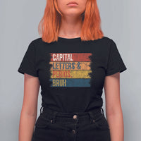 Funny English ELA Teacher T Shirt For Women Capital Letters And Periods Bruh - Wonder Print Shop