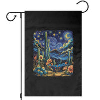 Desert Night Cactus Starry Night Arizona Stars Sky Nature Lover Gift Garden Flag