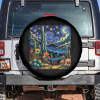 Desert Night Cactus Starry Night Arizona Stars Sky Nature Lover Gift Spare Tire Cover