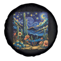 Desert Night Cactus Starry Night Arizona Stars Sky Nature Lover Gift Spare Tire Cover