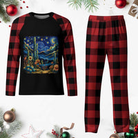 Desert Night Cactus Starry Night Arizona Stars Sky Nature Lover Gift Plaid Pajama Set