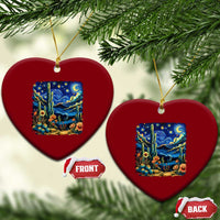 Desert Night Cactus Starry Night Arizona Stars Sky Nature Lover Gift Ceramic Ornament