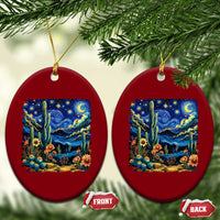 Desert Night Cactus Starry Night Arizona Stars Sky Nature Lover Gift Ceramic Ornament