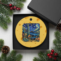Desert Night Cactus Starry Night Arizona Stars Sky Nature Lover Gift Ceramic Ornament
