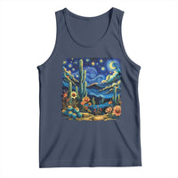 Desert Night Cactus Starry Night Arizona Stars Sky Nature Lover Gift Tank Top