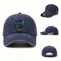 Desert Night Cactus Starry Night Arizona Stars Sky Nature Lover Gift Washed Cotton Baseball Cap