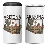 Arizona State Map Desert Landscape Cactus Southwest 4 in 1 Can Cooler Tumbler